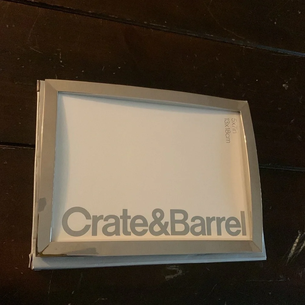 Crate & Barrel Silver Picture Frame - Picture 2 of 5